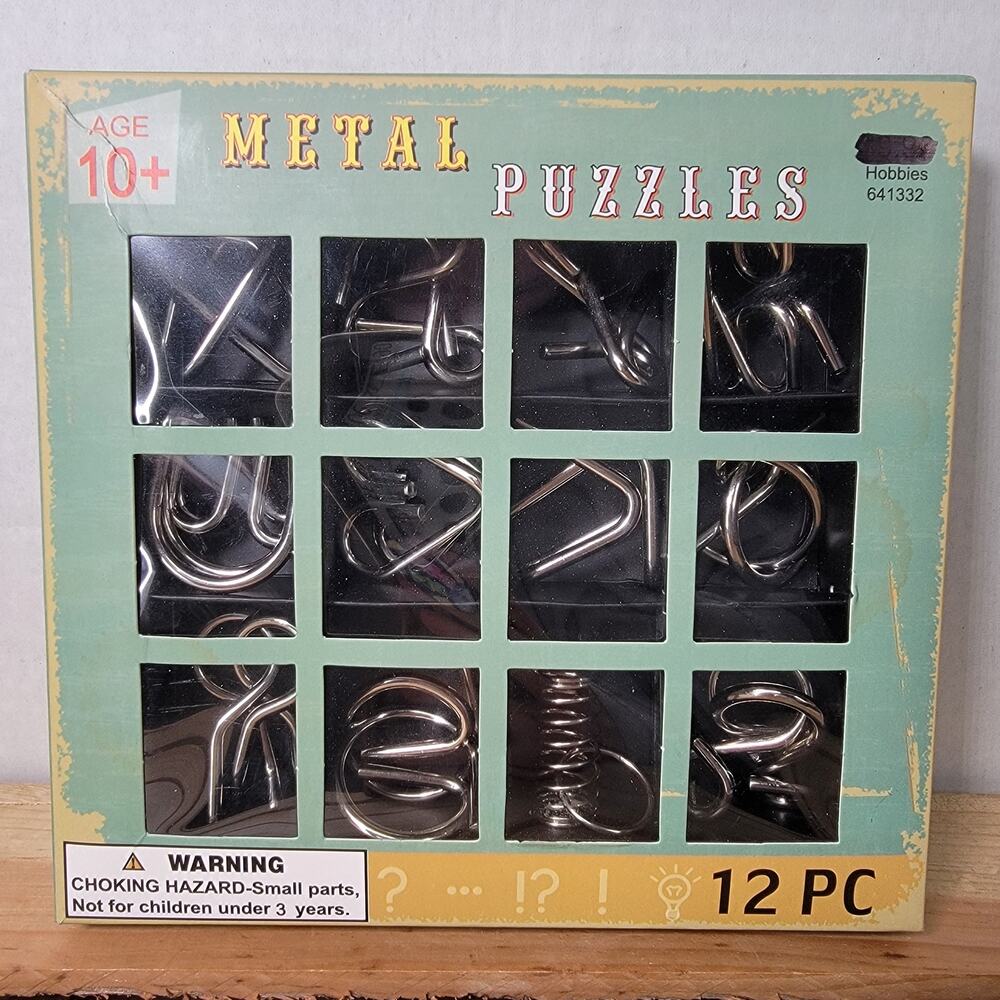 12 Piece Metal Puzzles from Hobby Lobby - NEW